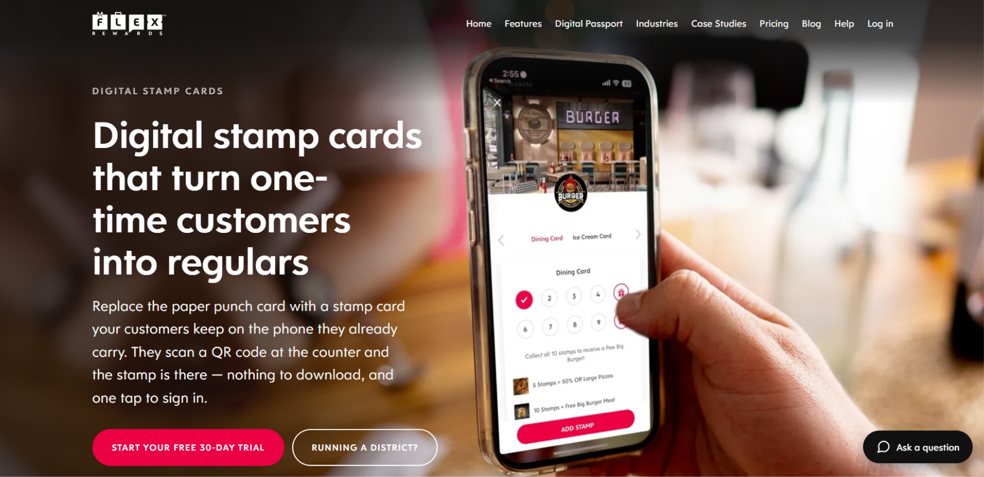 flex rewards digital punch card